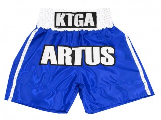 Shorts Boxe Anglaise Personnalisé : KNBXCUST-2042-Bleu